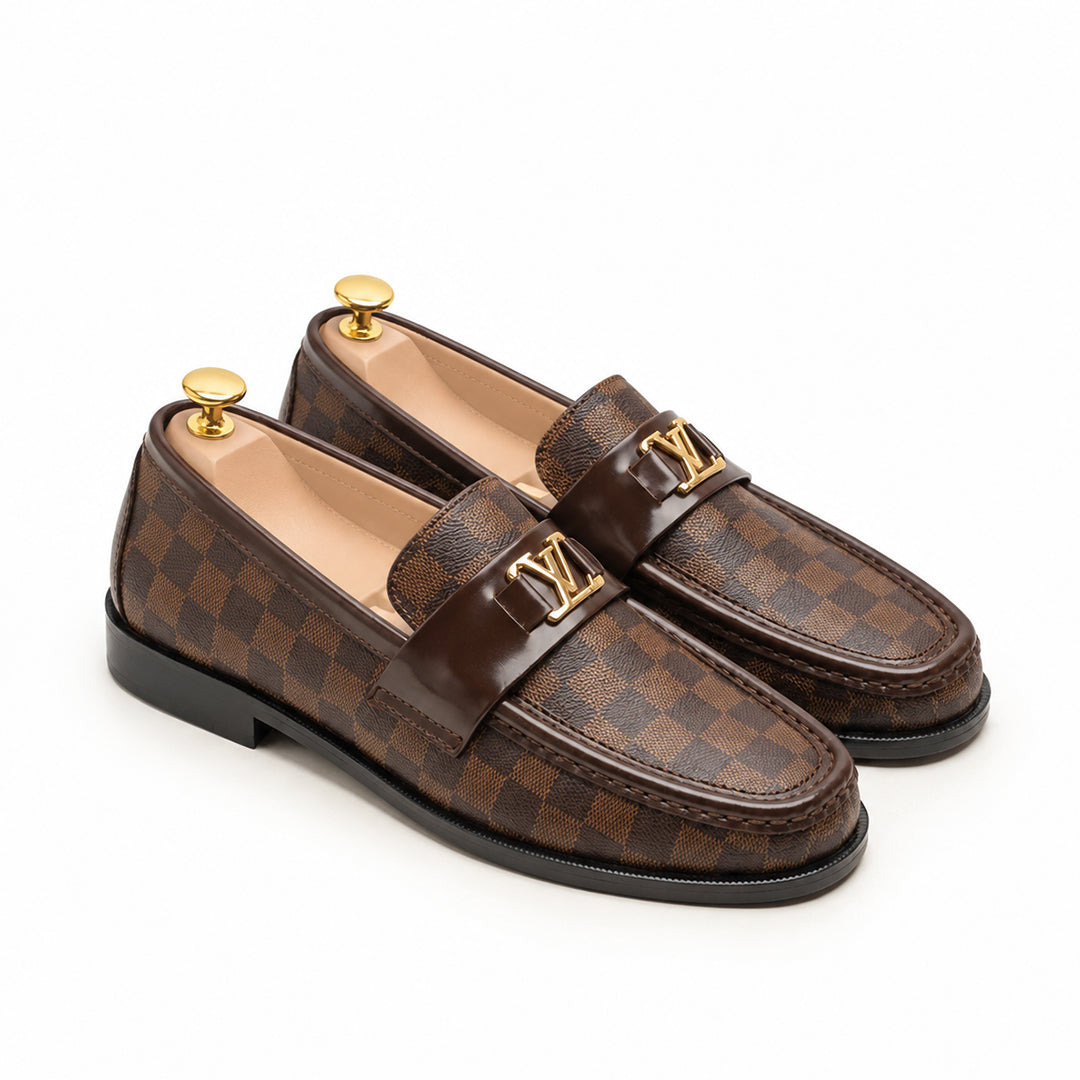 FK-710 | Men's Formal Shoes – Brown Synthetic Leather | Lace-Up Oxford Anti-Slip Sole