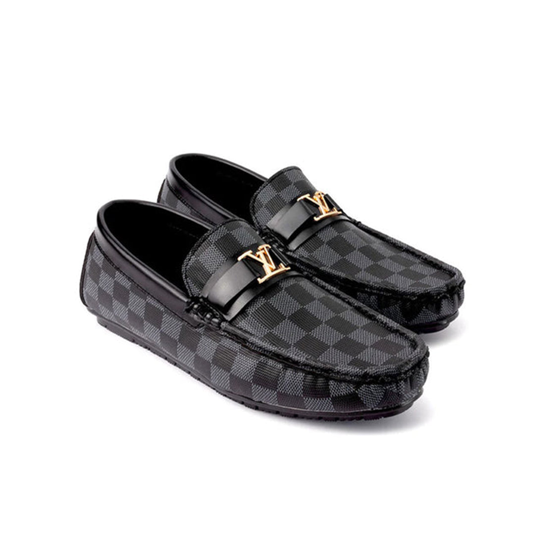 FK-024 | Men's Casual Oxford Shoes – Two-Tone Brown & Black Synthetic Leather | Anti-Slip