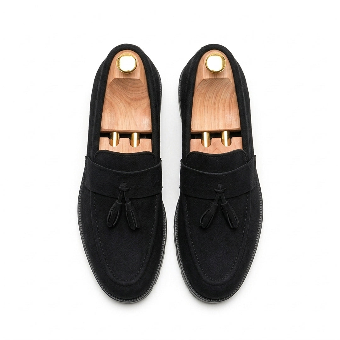 FK-737 – Men's Black Wholecut Synthetic Leather Oxford Formal Shoes