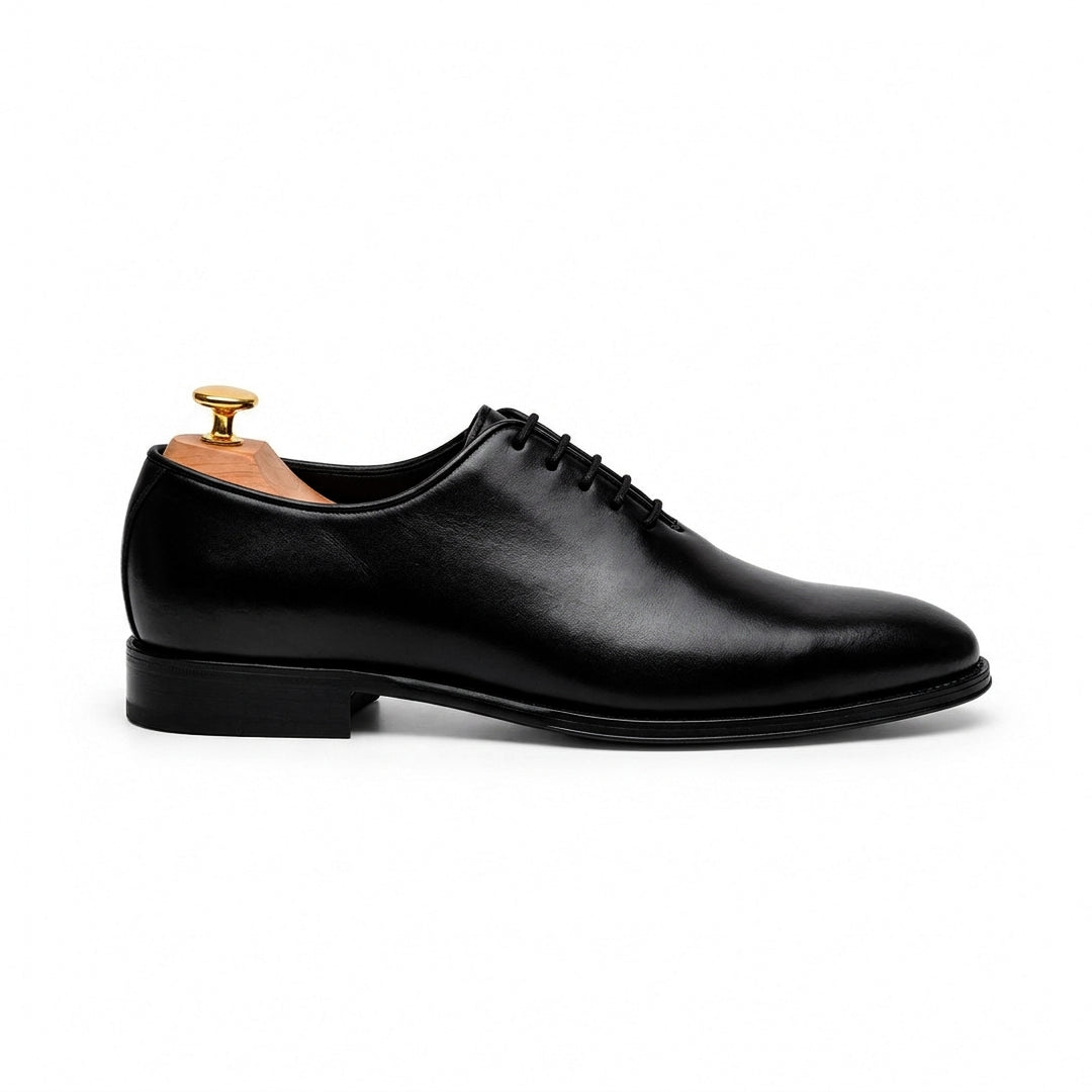 FK-736 – Men's Black Wholecut Synthetic Leather Oxford Formal Shoes