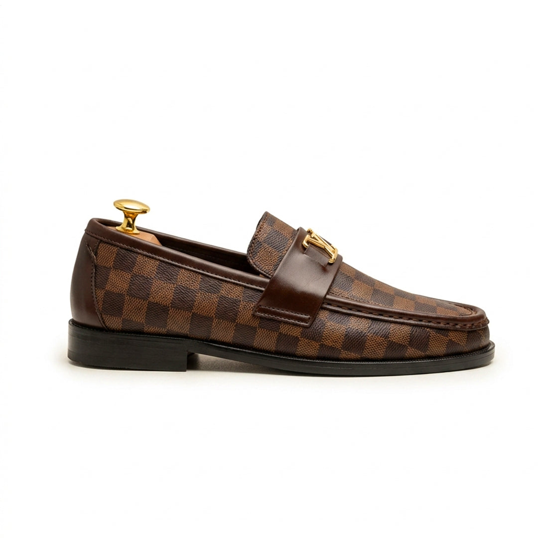 FK-710 | Men's Formal Shoes – Brown Synthetic Leather | Lace-Up Oxford Anti-Slip Sole